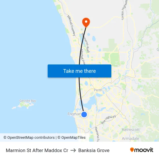 Marmion St After Maddox Cr to Banksia Grove map