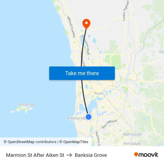 Marmion St After Aiken St to Banksia Grove map