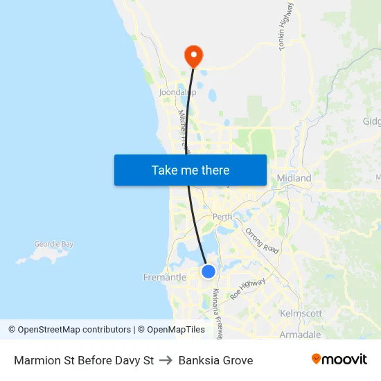 Marmion St Before Davy St to Banksia Grove map