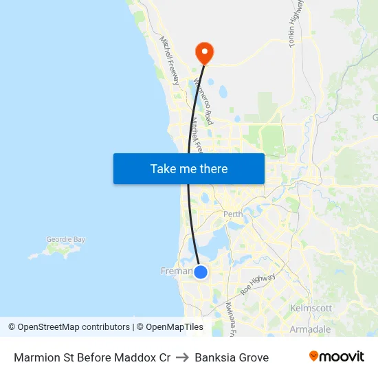 Marmion St Before Maddox Cr to Banksia Grove map