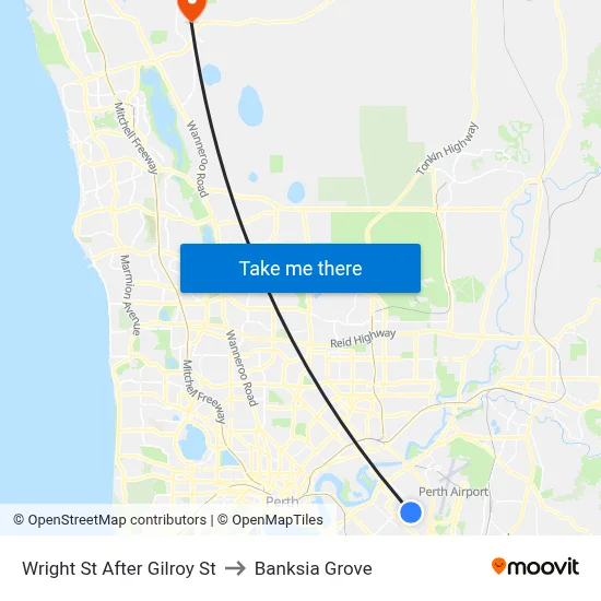 Wright St After Gilroy St to Banksia Grove map