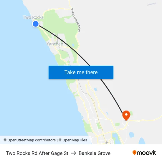 Two Rocks Rd After Gage St to Banksia Grove map