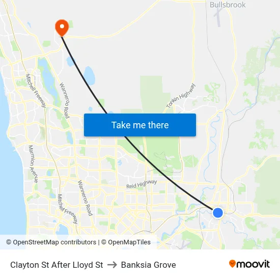 Clayton St After Lloyd St to Banksia Grove map