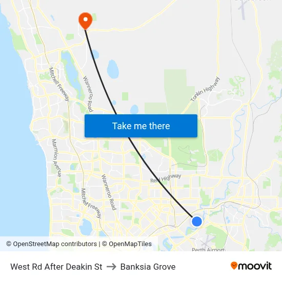 West Rd After Deakin St to Banksia Grove map