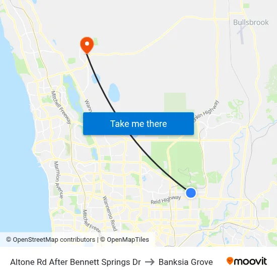 Altone Rd After Bennett Springs Dr to Banksia Grove map