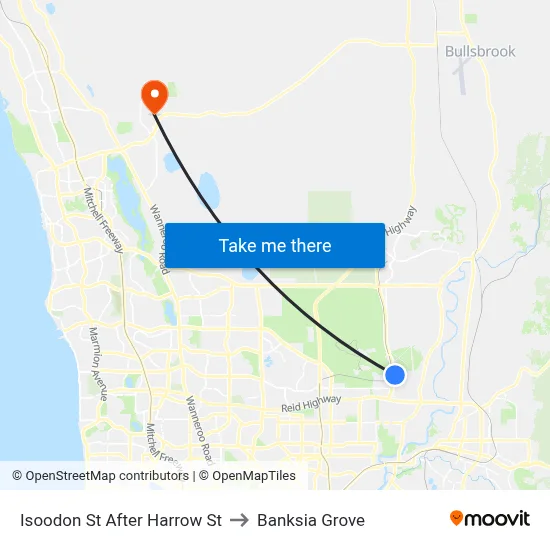 Isoodon St After Harrow St to Banksia Grove map