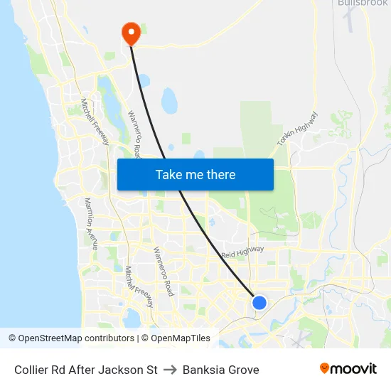 Collier Rd After Jackson St to Banksia Grove map
