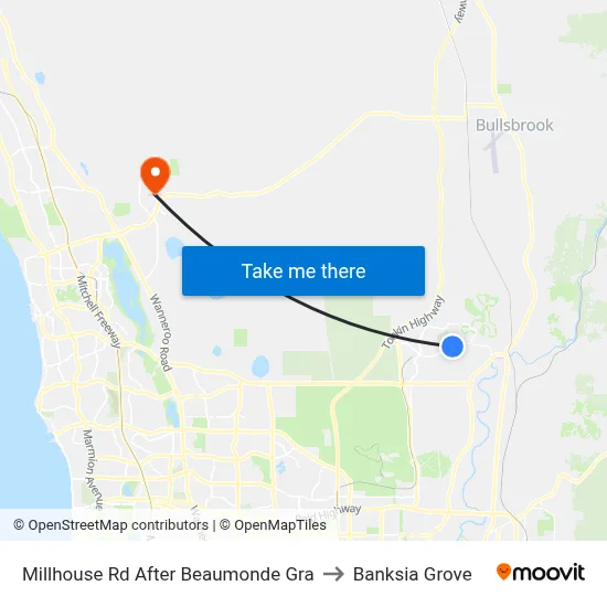 Millhouse Rd After Beaumonde Gra to Banksia Grove map