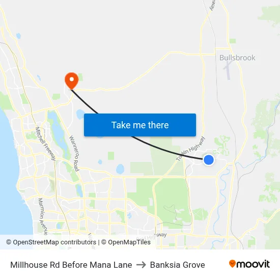 Millhouse Rd Before Mana Lane to Banksia Grove map