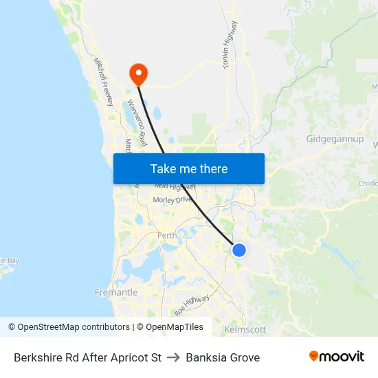 Berkshire Rd After Apricot St to Banksia Grove map
