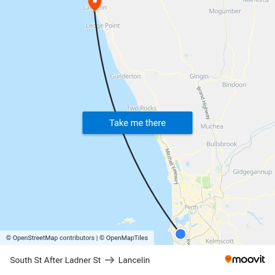 South St After Ladner St to Lancelin map