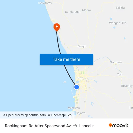 Rockingham Rd After Spearwood Av to Lancelin map