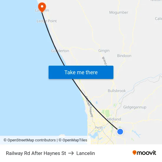 Railway Rd After Haynes St to Lancelin map