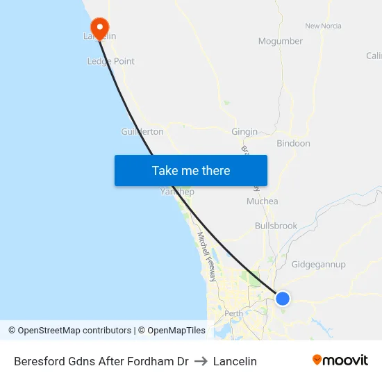 Beresford Gdns After Fordham Dr to Lancelin map
