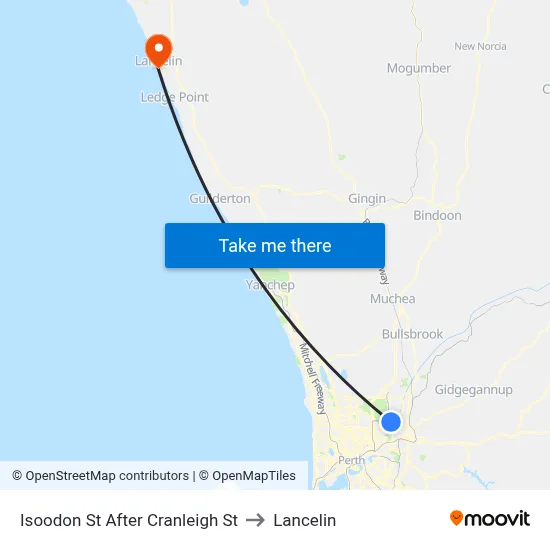 Isoodon St After Cranleigh St to Lancelin map