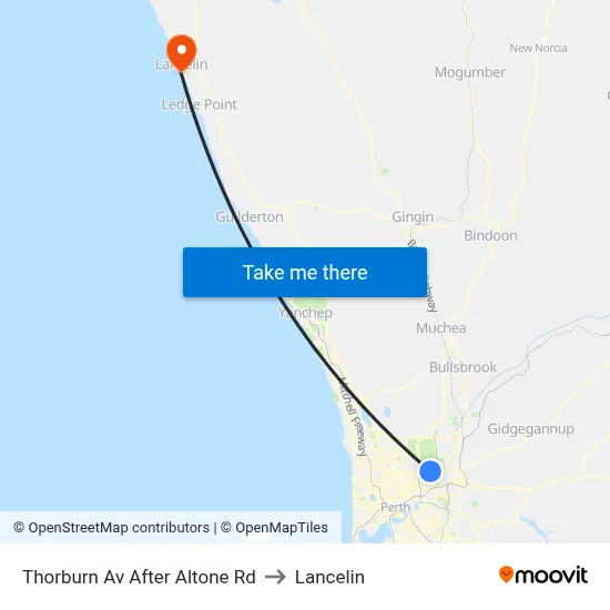 Thorburn Av After Altone Rd to Lancelin map