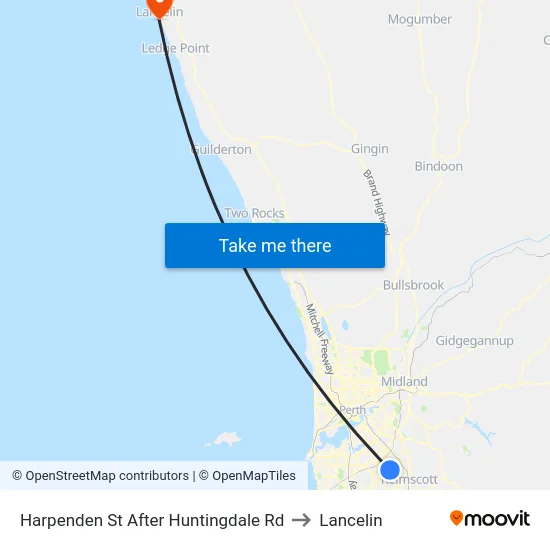 Harpenden St After Huntingdale Rd to Lancelin map