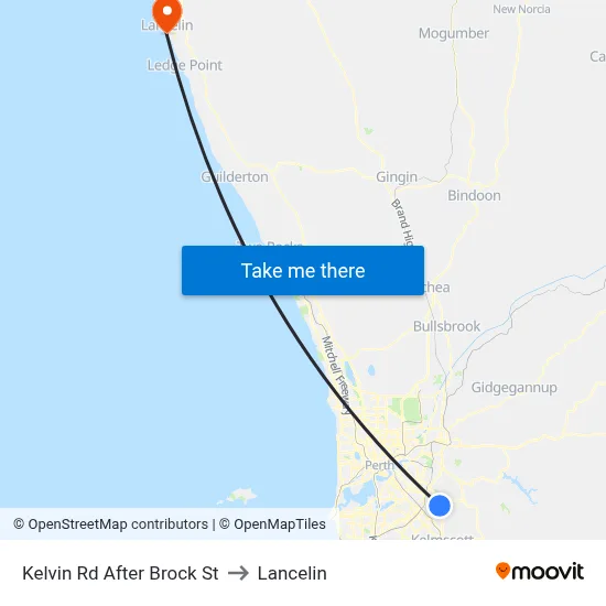 Kelvin Rd After Brock St to Lancelin map