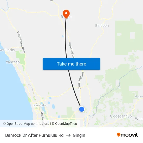 Banrock Dr After Purnululu Rd to Gingin map