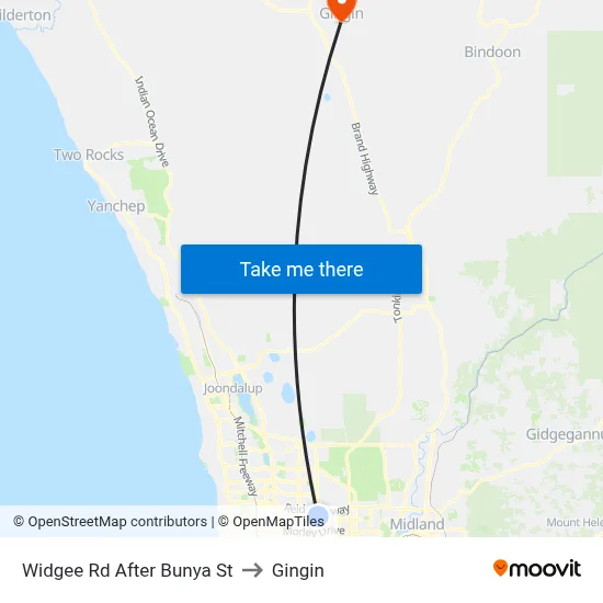 Widgee Rd After Bunya St to Gingin map