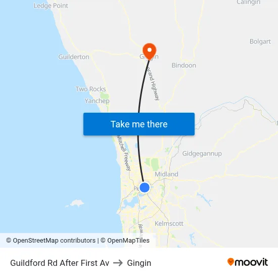 Guildford Rd After First Av to Gingin map