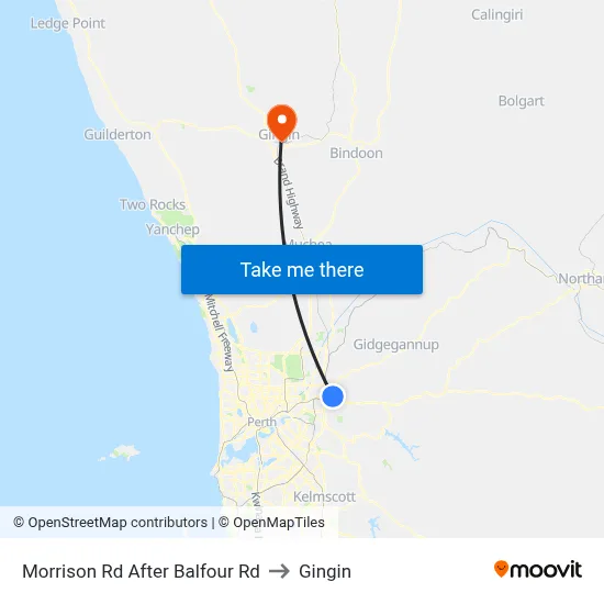 Morrison Rd After Balfour Rd to Gingin map