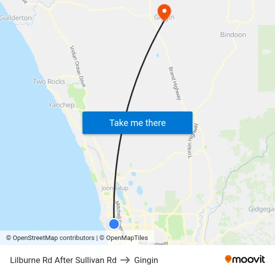 Lilburne Rd After Sullivan Rd to Gingin map