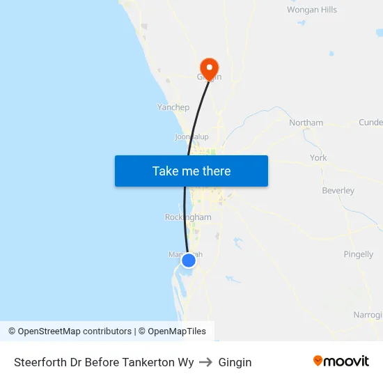 Steerforth Dr Before Tankerton Wy to Gingin map