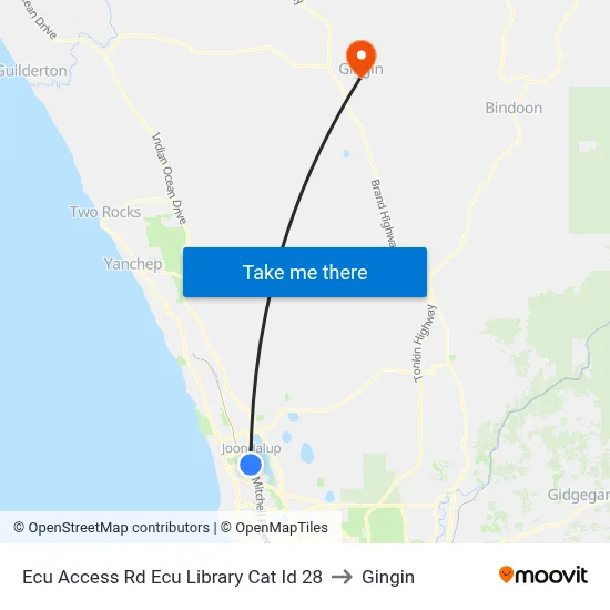 Ecu Access Rd Ecu Library Cat Id 28 to Gingin map