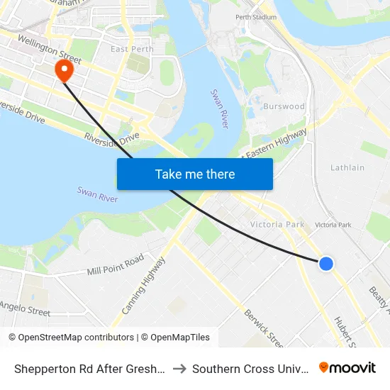 Shepperton Rd After Gresham St to Southern Cross University map