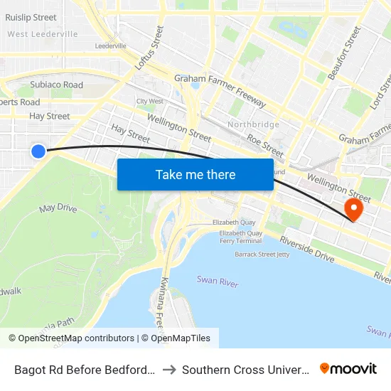 Bagot Rd Before Bedford Av to Southern Cross University map