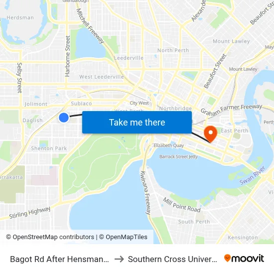 Bagot Rd After Hensman Rd to Southern Cross University map