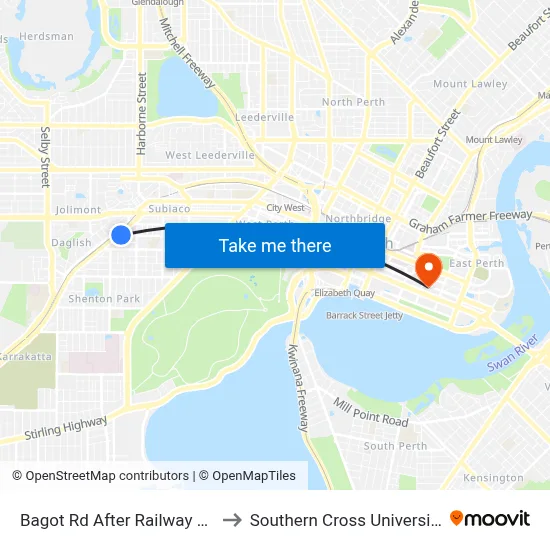 Bagot Rd After Railway Rd to Southern Cross University map