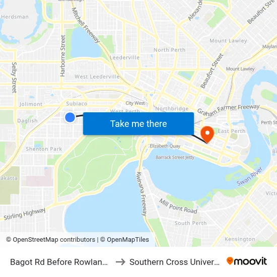 Bagot Rd Before Rowland St to Southern Cross University map