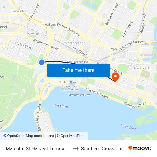 Malcolm St Harvest Terrace Cat Id 29 to Southern Cross University map