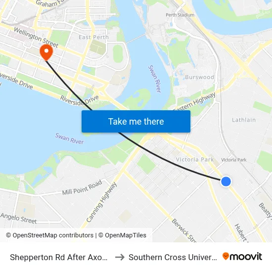 Shepperton Rd After Axon Av to Southern Cross University map