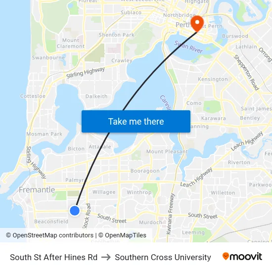 South St After Hines Rd to Southern Cross University map