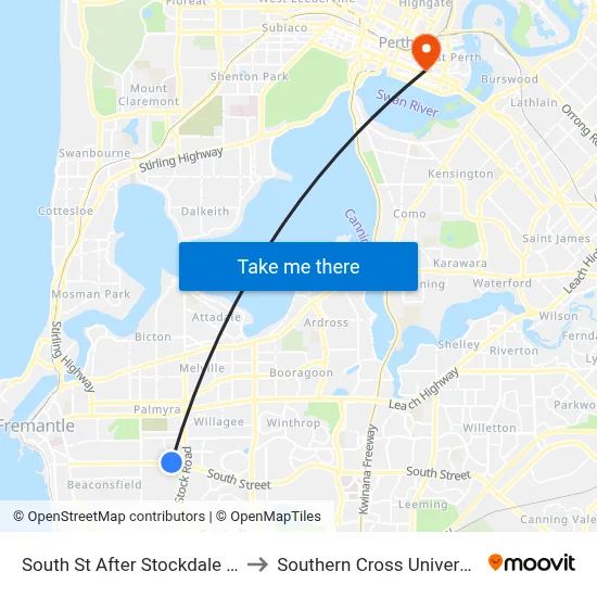South St After Stockdale Rd to Southern Cross University map