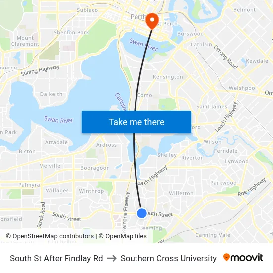 South St After Findlay Rd to Southern Cross University map