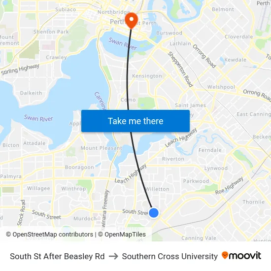 South St After Beasley Rd to Southern Cross University map