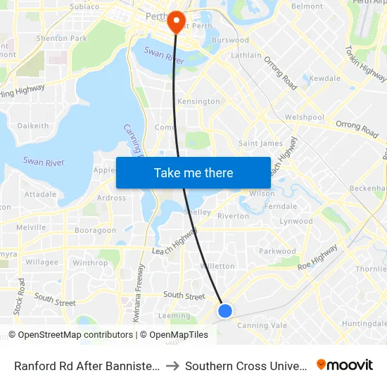 Ranford Rd After Bannister Rd to Southern Cross University map