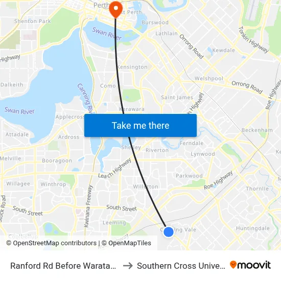 Ranford Rd Before Waratah Bvd to Southern Cross University map