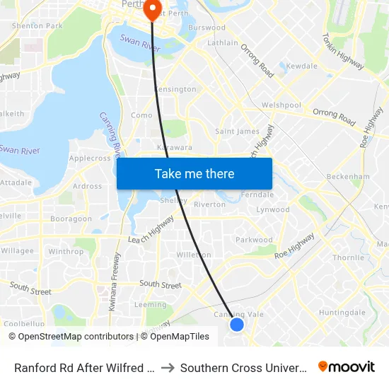 Ranford Rd After Wilfred Rd to Southern Cross University map