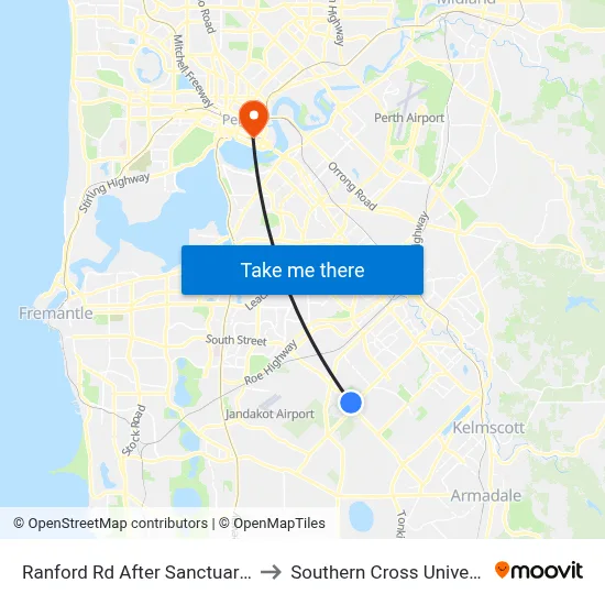 Ranford Rd After Sanctuary Av to Southern Cross University map
