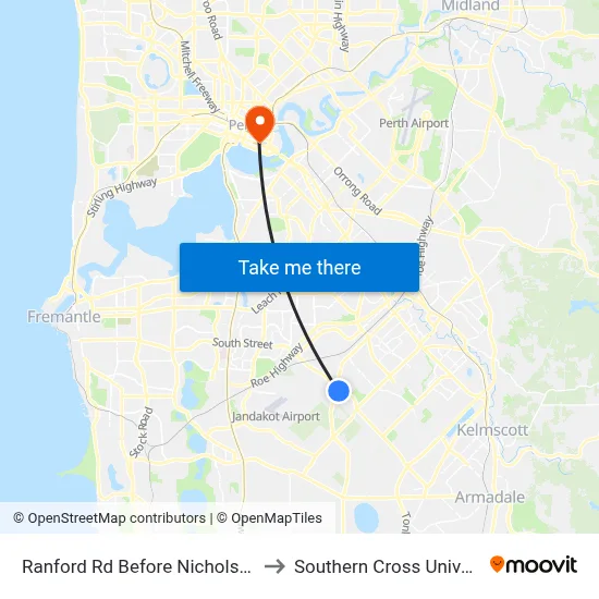 Ranford Rd Before Nicholson Rd to Southern Cross University map
