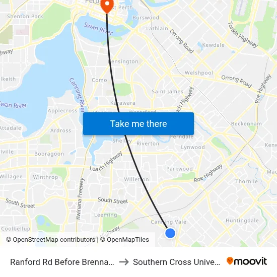 Ranford Rd Before Brennan Av to Southern Cross University map