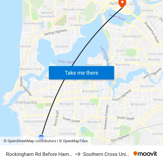 Rockingham Rd Before Hamilton Rd to Southern Cross University map