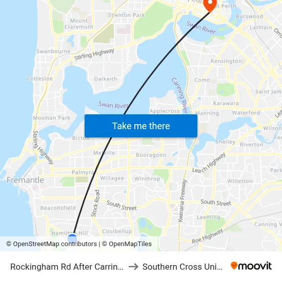 Rockingham Rd After Carrington St to Southern Cross University map
