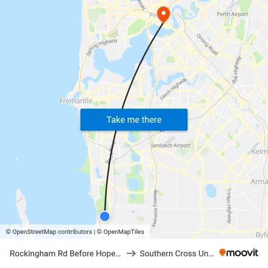 Rockingham Rd Before Hope Valley Rd to Southern Cross University map