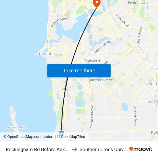 Rockingham Rd Before Anketell Rd to Southern Cross University map
